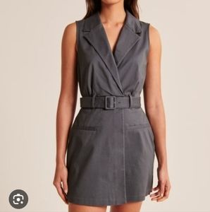 Abercrombie & Fitch Belted Vest Mini Dress in Grey - Size XS NWT
